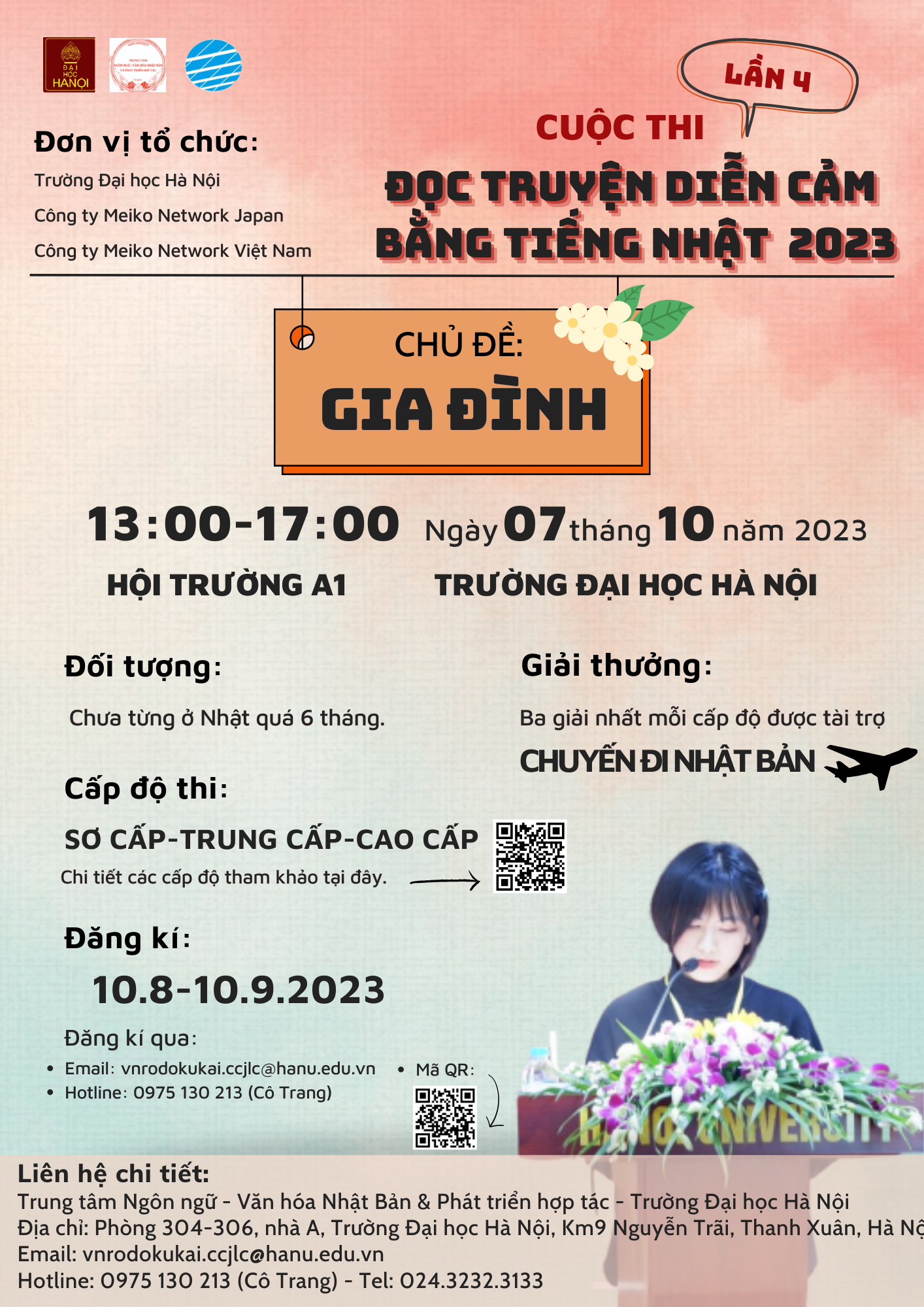 CUỘC THI ĐỌC TRUYỆN DIỄN CẢM BẰNG TIẾNG NHẬT LẦN THỨ 4